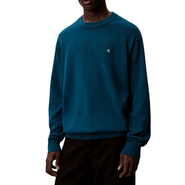 Calvin Klein Jeans Pullover Calvin Klein - Maglione con monogramma in cotone taglio relaxed S A25-CALVIN KLEIN JEANSLV04RC309G-PJL-S - Francavilla Moda